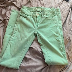 American eagle mint jeans size 0